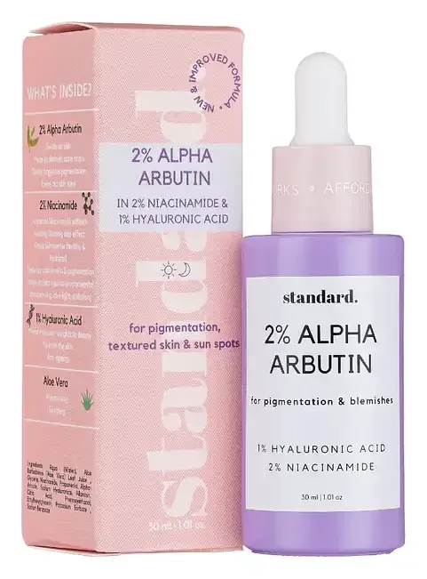 Standard Skin and Beauty 2% Alpha Arbutin Serum With Hyaluronic Acid
