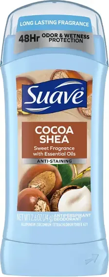 Suave Cocoa Shea Anti-Staining Antiperspirant Deodorant