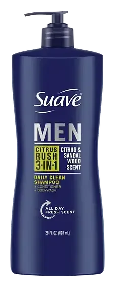 Suave Men Citrus Rush 3-In-1 Daily Clean Shampoo