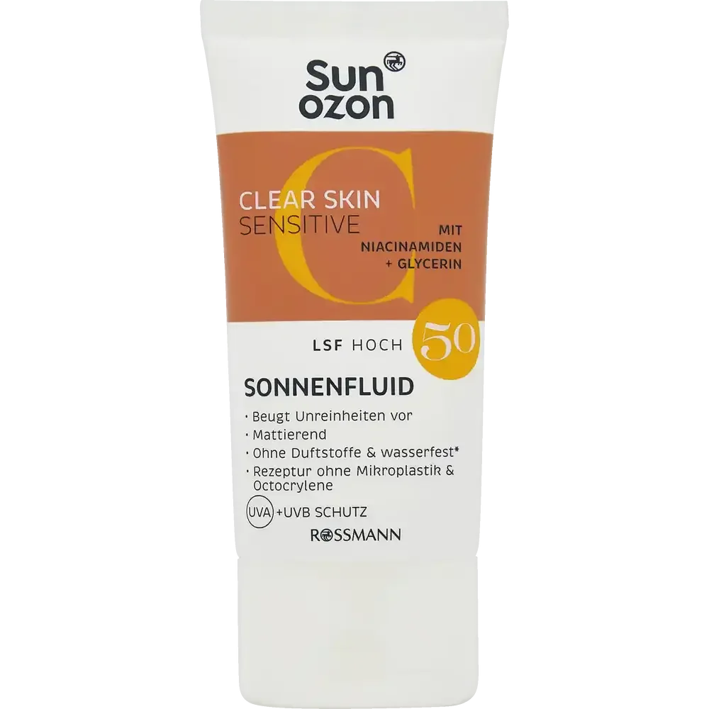 Sunozon Clear Skin Sensitive Sonnenfluid SPF 50