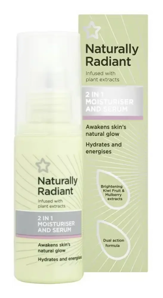 Superdrug Naturally Radiant 2 In 1 Moisturiser & Serum