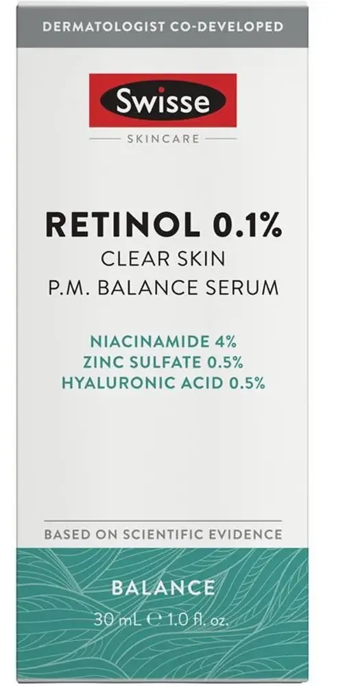 Swisse Retinol 0.1% Clear Skin P.M. Balance Serum