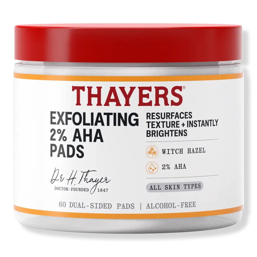 Thayers Exfoliating 2% AHA Pads