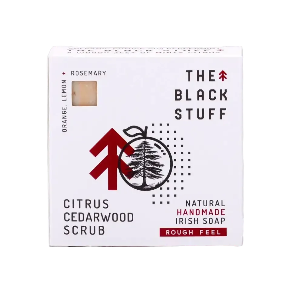 The Black Stuff Citrus Cedarwood Scrub Natural Handmade Irish Soap