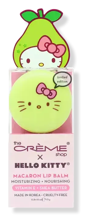 The Creme Shop Hello Kitty Macaron Lip Balm Juicy Pear