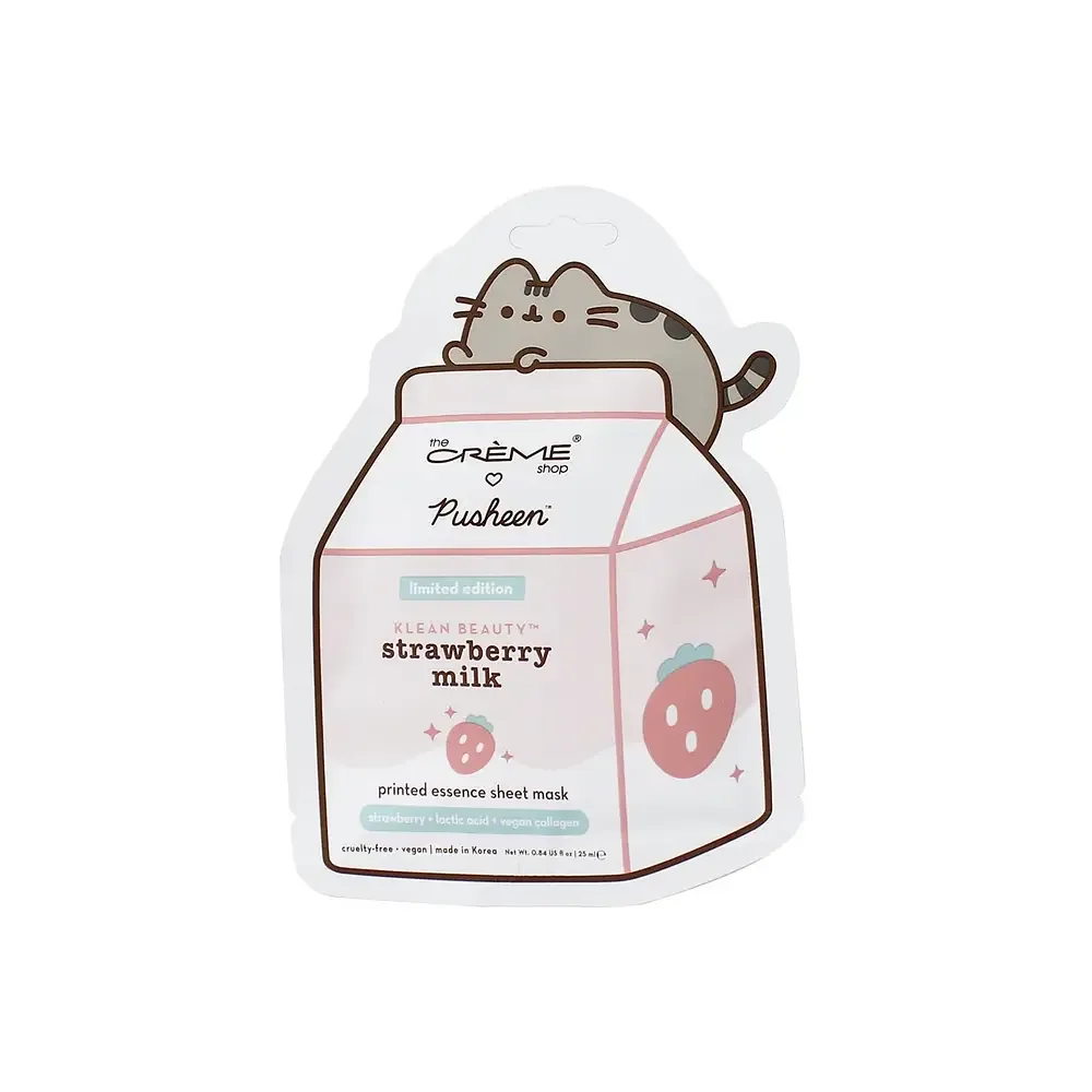 The Creme Shop Pusheen X Klean Strawberry Milk Printed Essence Sheet Mask