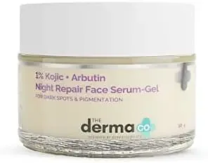 The Derma Co 1% Kojic + Arbutin Night Repair Face Serum-Gel