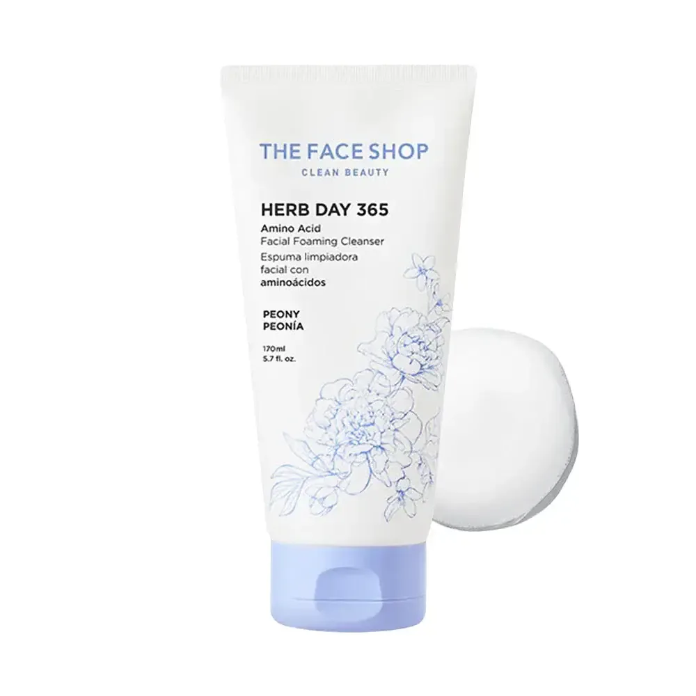THE FACE SHOP Herb Day 365 Amino Acid Facial Foaming Cleanser