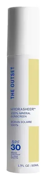 The Outset Hydrasheer 100% Mineral Sunscreen SPF 30