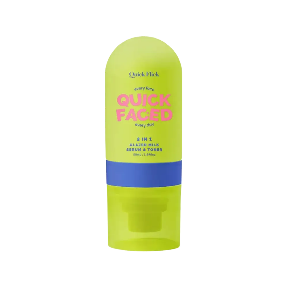 The Quick Flick Quick Faced 2-In-1 Glazed Milk Serum & Toner