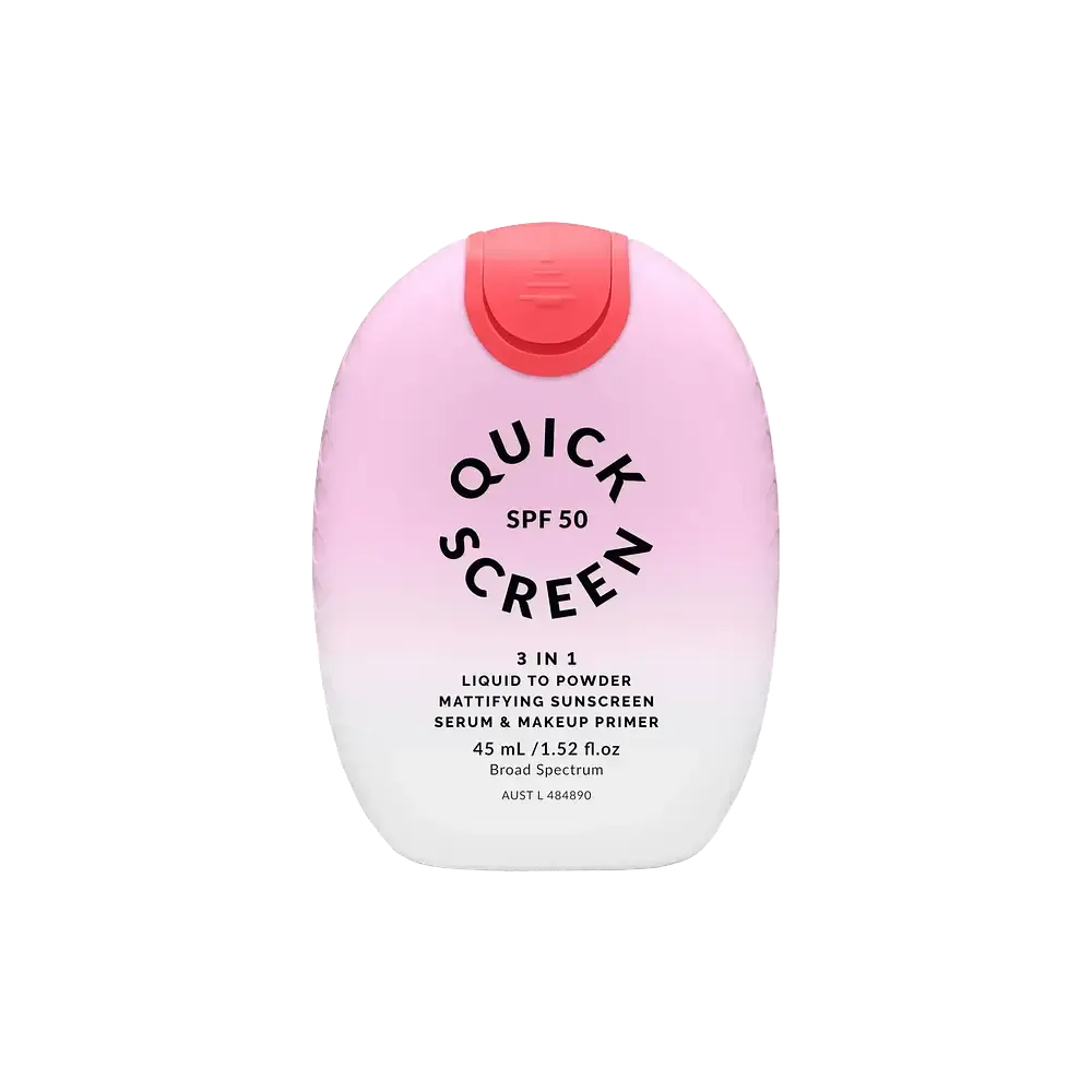 The Quick Flick Quick Screen SPF 50 3 In 1 Liquid To Powder Mattifying Sunscreen Serum & Makeup Primer
