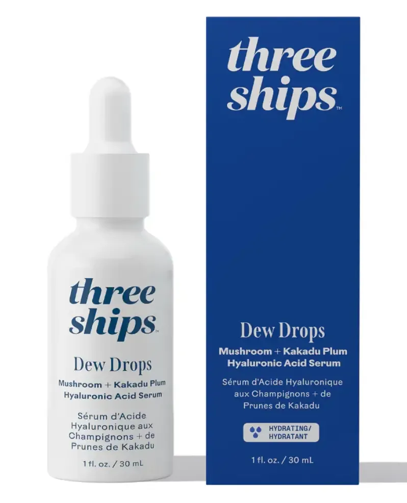 Three Ships Beauty Dew Drops Mushroom + Kakadu Plum Hyaluronic Acid Serum