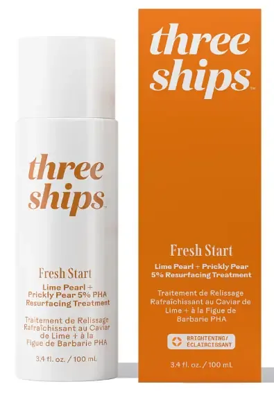 Three Ships Beauty Fresh Start Lime Pearl + Prickly Pear 5% PHA Resurfacing Treatment