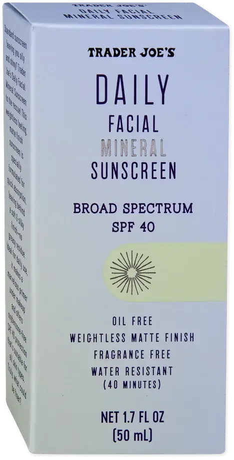 Trader Joe's Daily Facial Mineral Sunscreen SPF 40