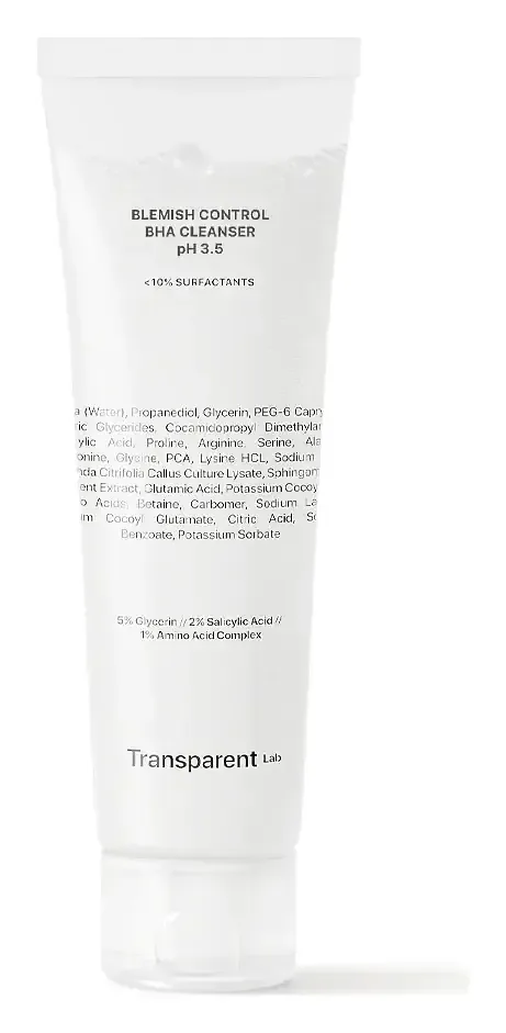 Transparent Lab Blemish Control BHA Cleanser Ph 3.5