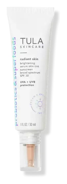 Tula Skincare Radiant Skin Brightening Serum Skin Tint Sunscreen SPF 30