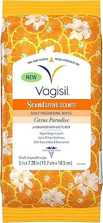 Vagisil Scentsitive Scents Daily Freshening Wipes