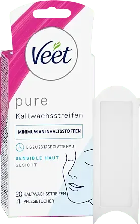 Veet Pure Kaltwachsstreifen Gesicht Sensitive
