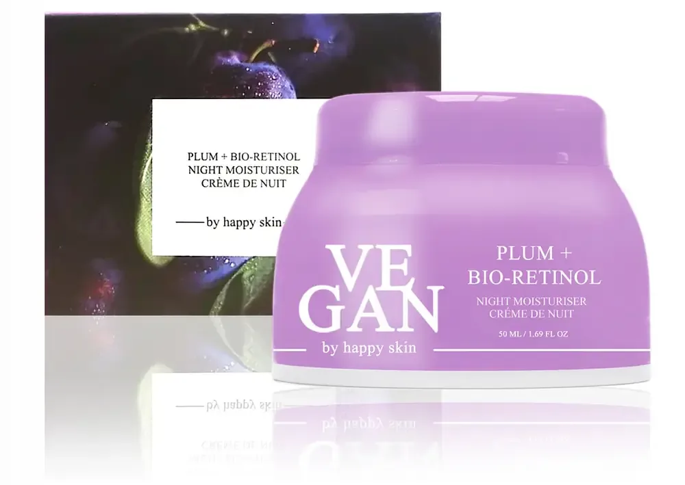 VEGAN by happy skin Plum + Bio-Retinol Night Moisturiser