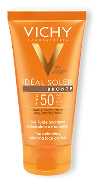 Vichy Idéal Soleil Bronze Tan Optimizing Face Gel-Fluid SPF 50+