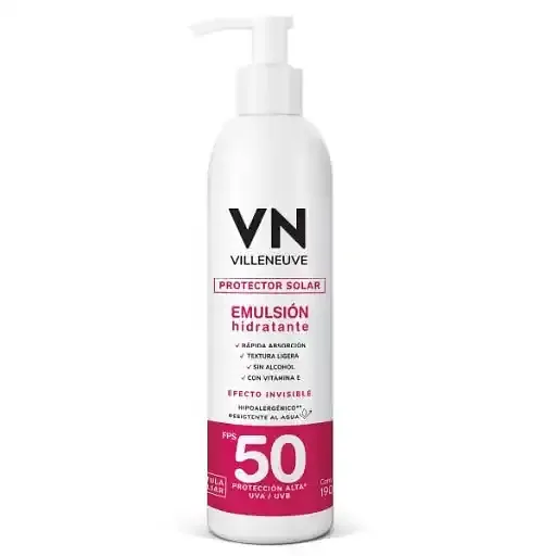 Villeneuve Protector Solar SPF 50 Emulsion Hidratante