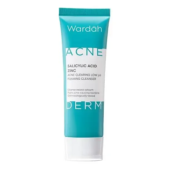 wardah Acnederm Acne Clearing Low pH Foaming Cleanser