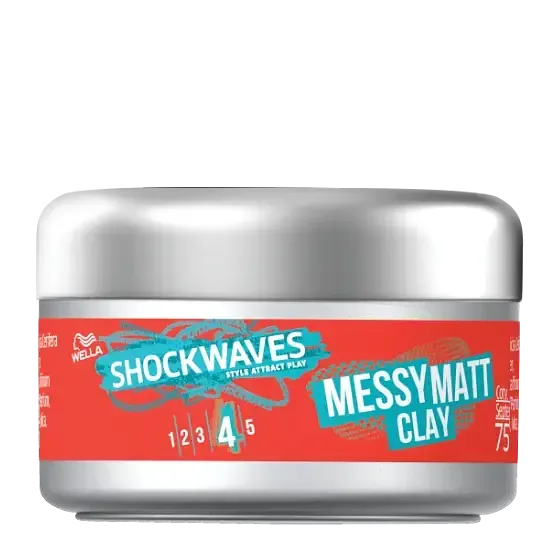 Wella Shockwaves Messy Matt Clay