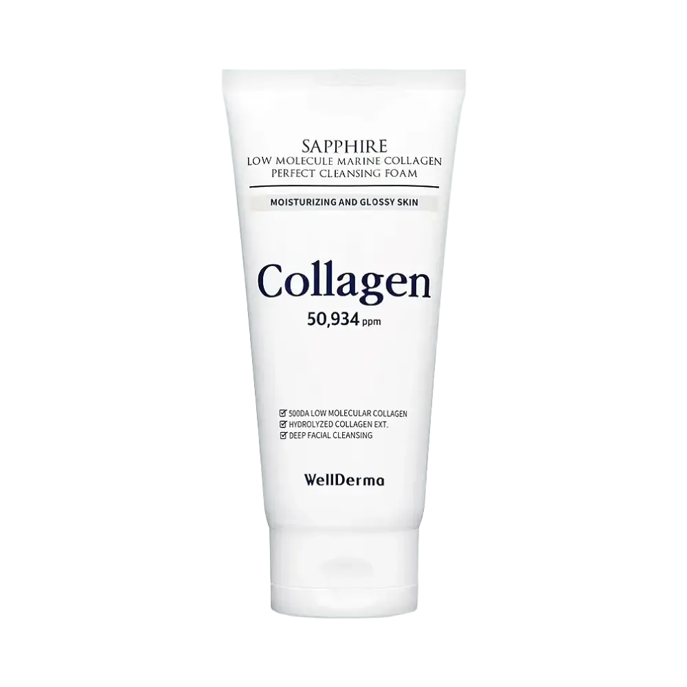 Wellderma Sapphire Low Molecule Marine Collagen Perfect Cleansing Foam