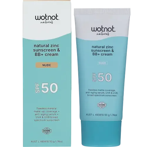 Wotnot Naturals Natural Zinc Sunscreen & BB+ Cream SPF 50