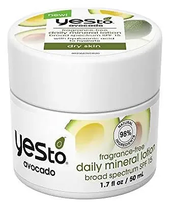 Yes To Avocado Fragrance Free Daily Mineral Lotion SPF 15