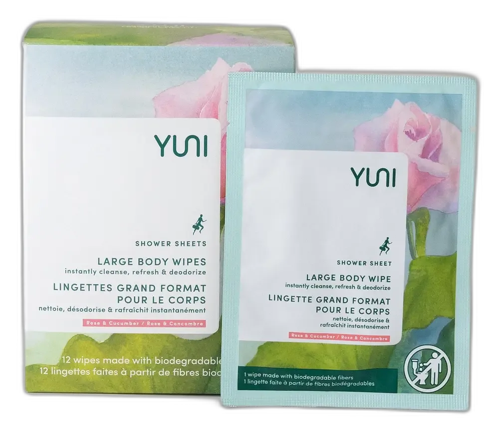 Yuni Beauty Shower Sheets Large Body Wipes